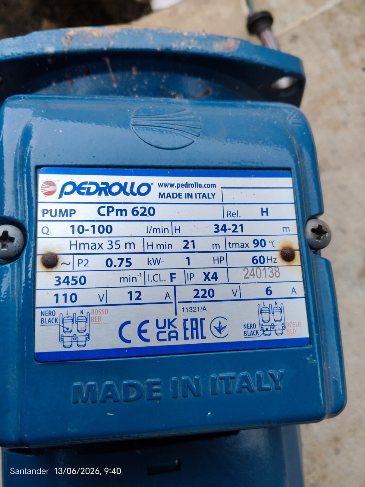 Instalación de sistema hidroneumático con motobomba de 1,3 HP en Barrancabermeja — foto 3